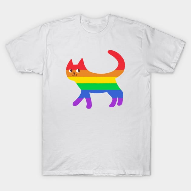 LGBTQ Cat T-Shirt by DebbieMongrel